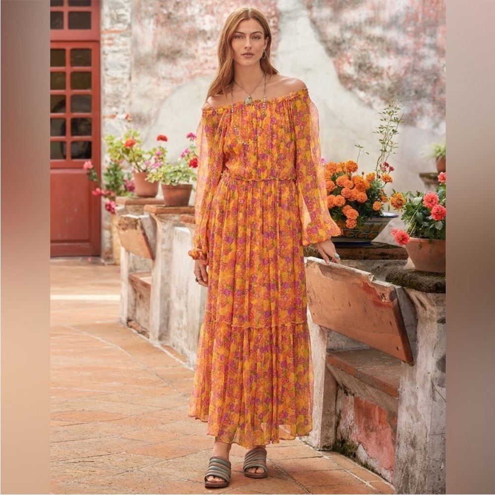 Sundance Sunburst Floral Print Maxi Dress XXL